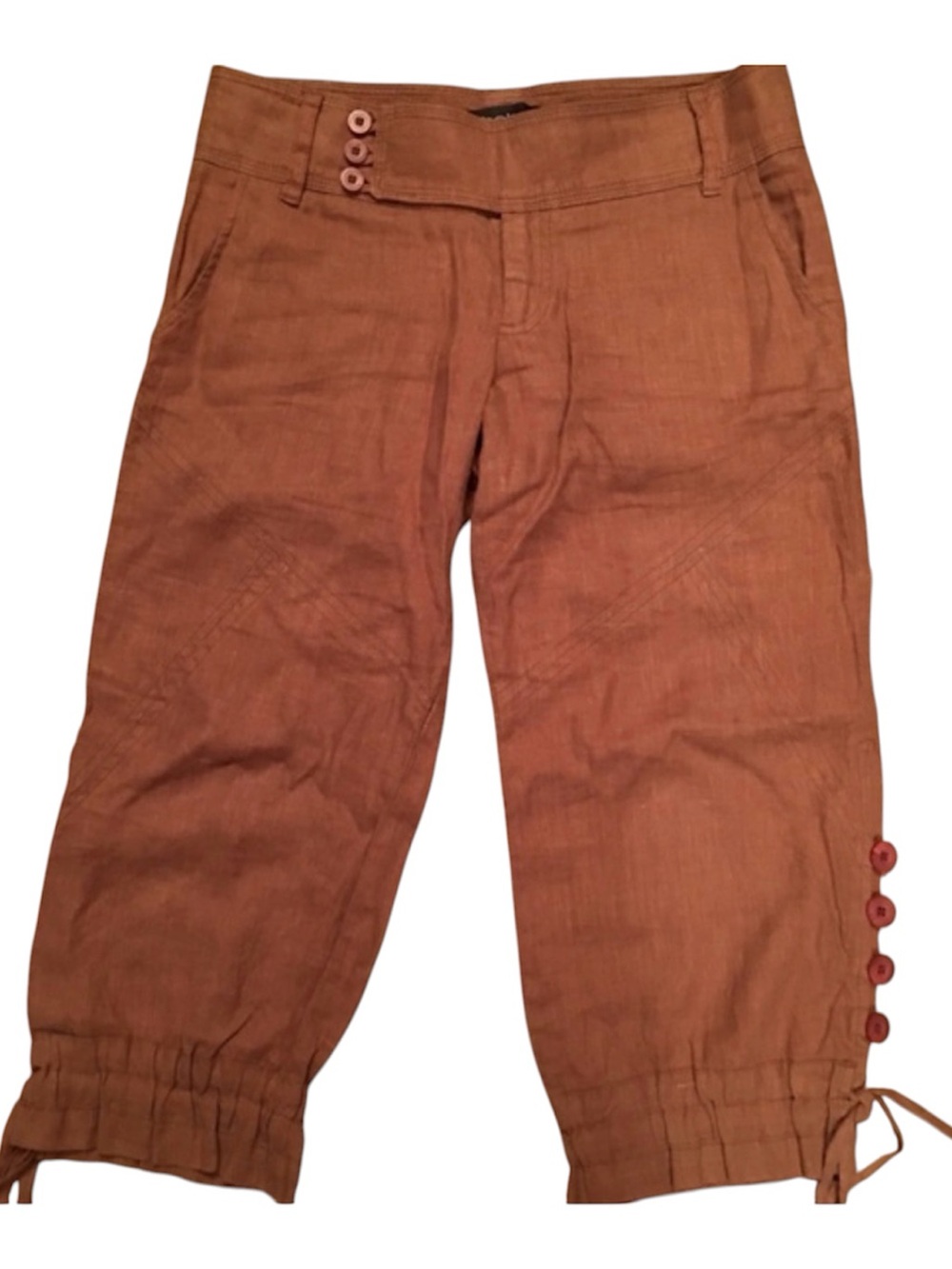Bebe Brown Cargo Capri Pants Size 4
